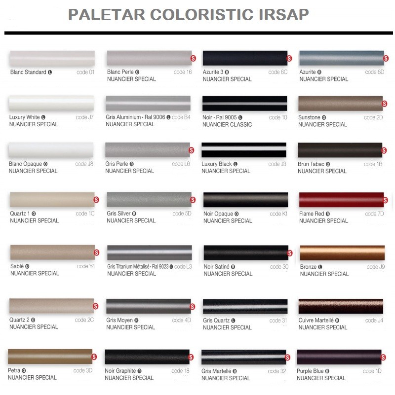 Paletar coloristic Irsap