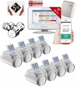 Imagine Termostat Smart EvoHOME pentru comanda centralei si 10 calorifere cu robineti termostatici