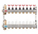 Foto Distribuitor-colector din inox cu debitmetre si ventile termostatice cu 8 circuite